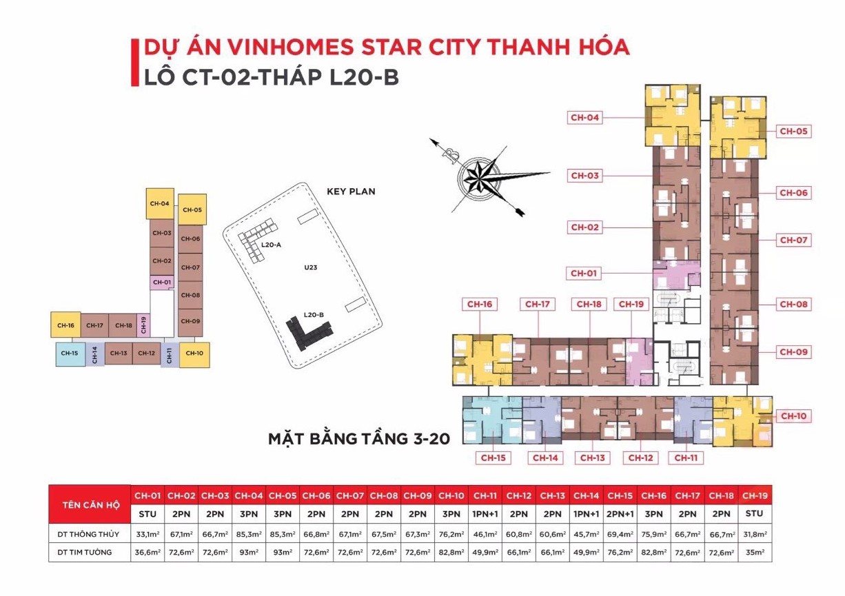 Mặt bằng chung cư Vinhome Thanh Hóa